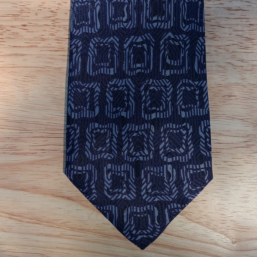 *Print* Geometric Patterned Gray Tie - Valentino - image 2